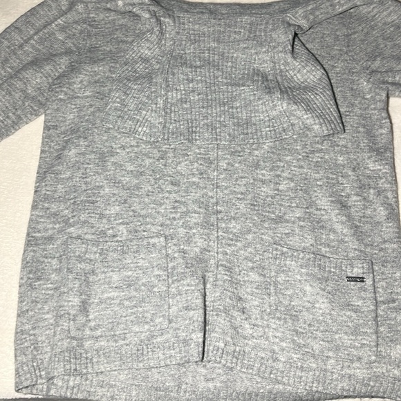 Calvin Klein Gray Ribbed Turtleneck Sweater Dress M - Picture 7 of 15